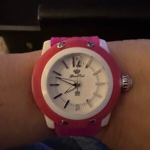 Glam Rock Pink and White Watch